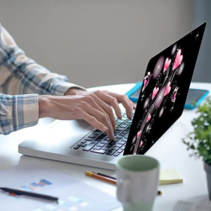 Laptop Skin Sticker,13.3 14 15 15.4 15.6 inch Laptop Skins,Universal Vinyl Decal,Dustproof Scratch Resistant Reusable Cover Protector with Free 2 Wrist Pads (Pink Love) - color: Pink Love