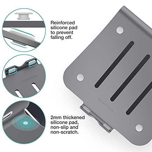 Laptop Stand Aluminum Cooling Computer Stand Holder for Apple MacBook Air Pro 11-16" Laptops (Gray) - color: Gray