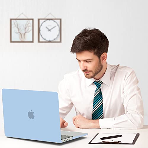 B BELK Compatible with MacBook Air 13 inch Case 2010-2017 Model A1466 A1369 | Matte Plastic Laptop Hard Shell Case for Old MacBook Air 13.3 inch with Keyboard Cover & Screen Protector, Blue - color: Blue