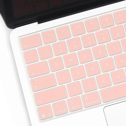 2 Pack Keyboard Cover for 2026 MacBook Neo 13" (Touch ID) & MacBook Pro 14"/16" M5-M1 Pro/Max, M5-M2 & MacBook Air 13"/15" M5-M1, Keyboard Protective Skin US Layout-Peachpink - color: Peachpink+TPU