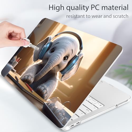 Tuiklol for 2026 MacBook Neo 13 Inch A18 Pro Chip Case, (Model A3404) Anti-Scratch Anti-Drop Slim Hard PC Shell Case with Shockproof Protective MacBook Neo Laptop Cover, Elephant - color: Elephant