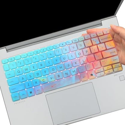 Keyboard Cover for HP ProBook 4 14" G1i G1q G1iR G1ah G1a /ProBook 440 G11 445 G11 2026 2025 14-inch Laptop Keyboard Protective Skin (NOT Fit HP ProBook440 445 G10/G9/G8/G7/G6/G5) -Stylish Colorful