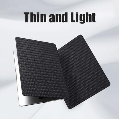 DTangLsm for MacBook Air 13 inch Case 2026 2025-2022 M5 A3449 M4 A3240 M3 A3113 M2 A2681, Woven Textured Leather Hard Shell Cover for MacBook Air 13.6 Case with Logo Cutout & Keyboard Cover, Black - color: #Woven Black