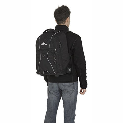 High Sierra Freewheel Wheeled Laptop Backpack, Black, 20.5 x 13.5 x 8-Inch - color: Black