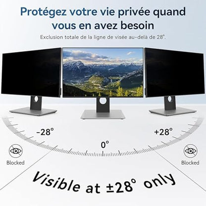 Reusable No Bubbles Screen Protector Magnetic 24 Inch Privacy Screen for Frameless Monitor 16:9 Aspect Ratio Removable 24 in Protector Film(12.1inch/26.1x16.3 cm) - size: 12.1inch/26.1x16.3 cm