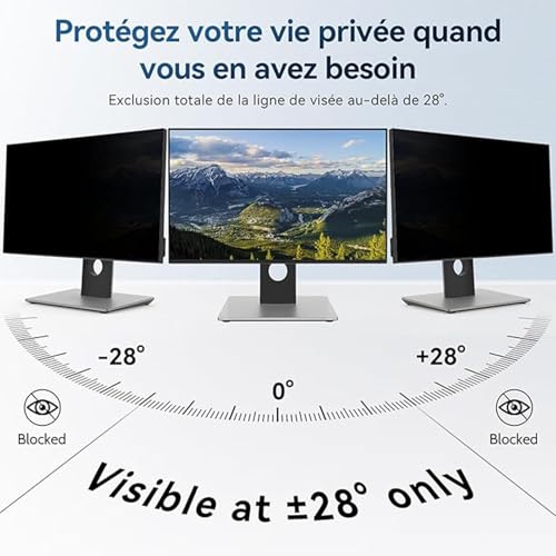 Reusable No Bubbles Screen Protector Magnetic 24 Inch Privacy Screen for Frameless Monitor 16:9 Aspect Ratio Removable 24 in Protector Film(11.6inch/25.6x14.4 cm) - size: 11.6inch/25.6x14.4 cm