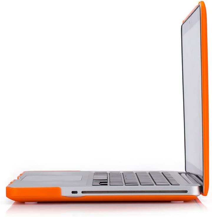 RUBAN Case Compatible with MacBook Pro 15 inch 2011 2010 2009 Release A1286, Plastic Hard Case Shell and Keyboard Cover for Older Version MacBook Pro 15 Inch with CD-ROM (Orange) - color: Orange