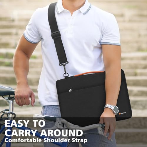 NIDOO 16 inch Laptop Sleeve Carrying Case Computer Cover for 16" MacBook Pro M4 M3/ 15" Yoga Slim 7i/ 16" ThinkBook 16 Gen 8 / ThinkPad E16 L16 T16 Z16 16p/ 16" Dell Pro 16 Plus/16.3" XPS 16/ Acer HP - color: Black - Shoulder, size: 16 inch