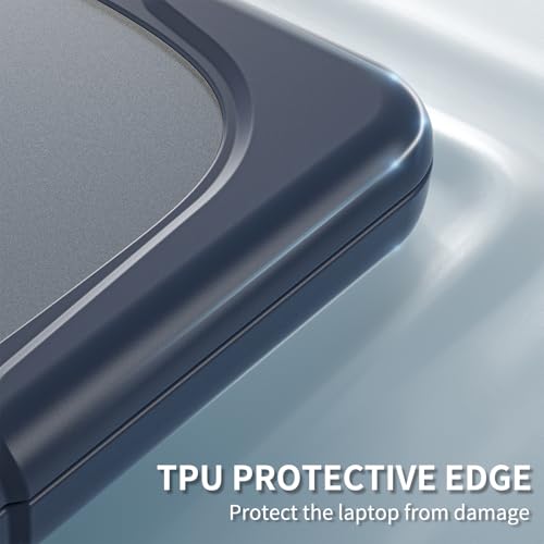 Batianda Heavy Duty Case for MacBook Neo 13 Inch 2026, Indigo | Fits Model A3404 A18 Pro Chip, Ergonomic Foldable Stand Holds 22lbs, TPU Bumper, Matte Translucent Shockproof Hard Shell - color: Indigo