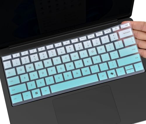 Keyboard Cover for 2026-2024 Microsoft Surface Laptop 8/7(7th Edition) 13.8 & 15 inch, Surface Laptop Accessories Ultra Thin Keyboard Protective Skin -Ombre Mint - color: Ombre Mint