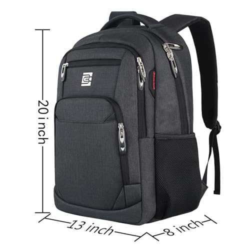17 Inch Laptop Backpack, Business Anti Theft Slim College Backpack | Water Resistant Durable Computer Bag Gift for Women & Men Fits 15.6 Inch Laptop and Notebook - Black - color: Black, size: 17 Inch, style: Laptop Backpack, Business Anti Theft Slim Durab