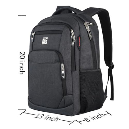 17 Inch Laptop Backpack, Business Anti Theft Slim College Backpack | Water Resistant Durable Computer Bag Gift for Women & Men Fits 15.6 Inch Laptop and Notebook - Black - color: Black, size: 17 Inch, style: Laptop Backpack, Business Anti Theft Slim Durab