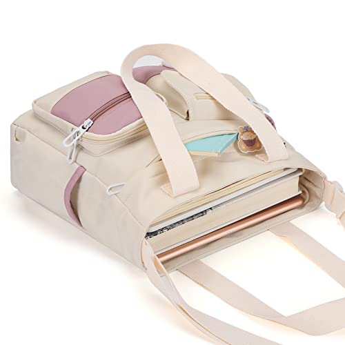 Phaoullzon Cute Messenger Bag Kawaii Crossbody Purse for Teen Shoulder Tote | Gifts for Girls/ Women, Nylon Japanese College Satchel Travel Work Gym Handbag - color: Purple, style: Medium