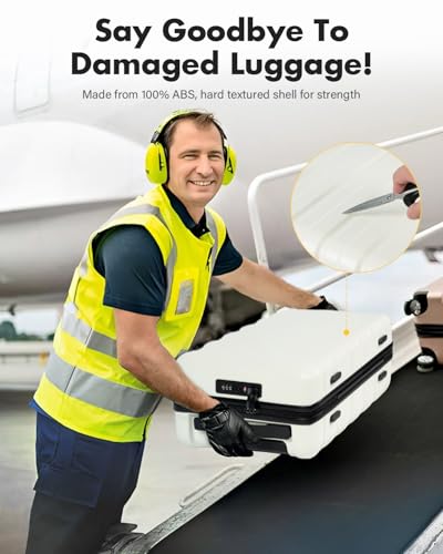 Lekesky 16 Inch Underseat Carry On Luggage Airline Approved, D-Beige | Durable ABS, Small Underseat Carry-on Luggage with TSA Lock Spinner Wheels, Personal Item Luggage Removable Wheels for Travel - color: D-Beige, size: 16 Inch