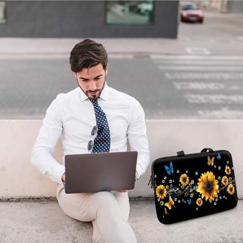 14" 15" Laptop Handle Bag Computer Bag,14.2" 15.4 inch Pouch Holder Notebook Sleeve Cover Compatible for Dell,Lenovo,Toshiba HP, Asus Notebook Messenger Briefcase-A river of flowers - color: A River of Flowers