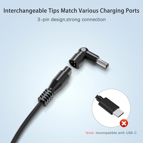 90W Universal Laptop Charger with 17 Tips, Compatible with Acer Asus HP Len OVO Dell Samsung Toshiba IBM Fujitsu Notebook Ultrabook Chromebook Charger Power Supply Cord