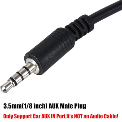 3.5mm (1/8 inch) AUX Audio Plug Male to USB 2.0 Female OTG Adapter Converter Cable for Playing Music with U-Disk in Your Car