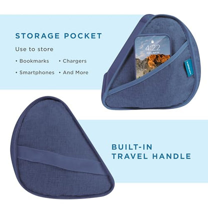 LAPGEAR Book Pillow - Denim Blue, Fits 6" x 9" Books - color: Denim Blue
