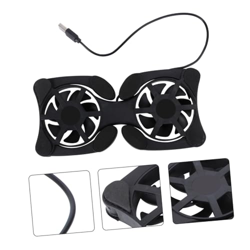 Balacoo Portable Foldable Laptop Cooling Pad with Dual USB Fans Compact Design for Efficient Heat Dissipation and Slip-Resistant Protection for Notebook Use