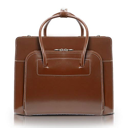 McKleinUSA W Series, Lake Forest, Top Grain Cowhide Leather, 15" Leather Ladies' Laptop Briefcase, Brown (94334) - color: Brown