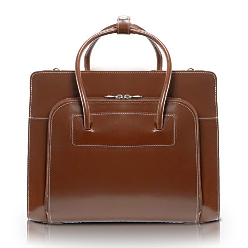 McKleinUSA W Series, Lake Forest, Top Grain Cowhide Leather, 15" Leather Ladies' Laptop Briefcase, Brown (94334) - color: Brown