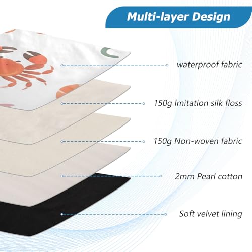 Cute Shrimp Crab Padded Laptop Sleeve Case 13 Inch Soft Quilted Laptop Bag Waterproof Computer Sleeves - color: Cute Shrimp Crab, size: Medium
