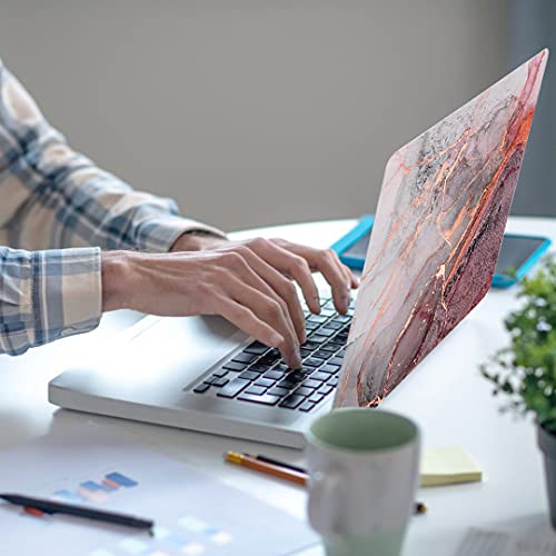 Laptop Skin Sticker Decal,13.3" 14" 15" 15.4" 15.6 inch Laptop Universal Vinyl Skin Sticker Cover,Dustproof Waterproof Reusable Art Decal Protector with Free 2 Wrist Pads (Marble 3) - color: Marble 3