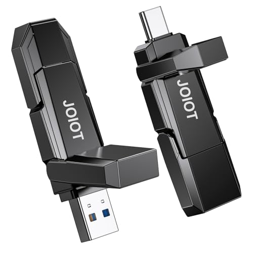 JOIOT USB C Flash Drive 256GB Up to 450MB/s Dual Type-C & USB-A USB 3.2 Solid State Drive USB-C Thumb Drive Compatible with iPhone 15/16/17 Series Smartphone Tablet Laptop Car Smart TV Game Console - size: 256GB (USB 3.2), style: 1 Pack