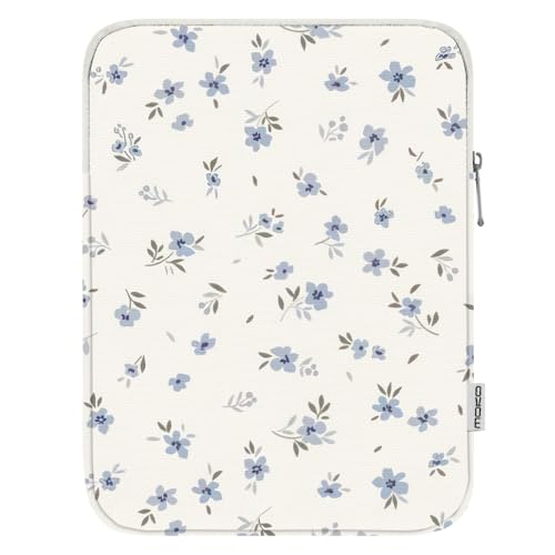 MoKo 9-11 Inch Tablet Sleeve Bag Carrying Case Fits New 11inch iPad Air M4, iPad A16 2025, iPad Pro 11 M4, Air 5/4/3, iPad 10/9/8th Gen, Tab S8/S9 11", Tablet Carrying Case, Mint Blue Floral - color: Mint Blue Floral, size: 9-11 inch
