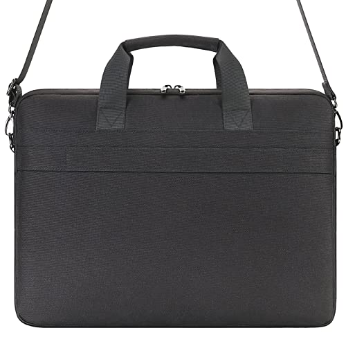 DOMISO 17.3 inch Laptop Bag Business Briefcase Water-resistant Notebook Messenger Shoulder Bag for 17.3" Macbook Pro 17/MSI GS73VR Stealth Pro/Lenovo IdeaPad/ASUS ROG/HP Envy,Black - color: Black New, size: 17-17.3 inch