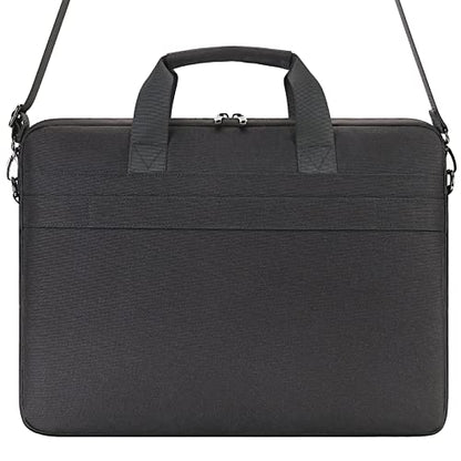 DOMISO 17.3 inch Laptop Bag Business Briefcase Water-resistant Notebook Messenger Shoulder Bag for 17.3" Macbook Pro 17/MSI GS73VR Stealth Pro/Lenovo IdeaPad/ASUS ROG/HP Envy,Black - color: Black New, size: 17-17.3 inch