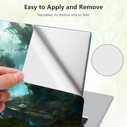 Laptop Skin Sticker Decal, Universal Reusable Vinyl Laptop Cover for 12" 13" 13.3" 14" 15" 15.4" 15.6" Notebook PC, Waterproof Scratch-Resistant with 2 Wrist Pads, Easy to Apply & Remove,Art Forest - color: Art Forest