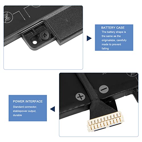 JHT2H Laptop Battery for Dell Latitude 7310 7410 Latitude 7410 Chromebook Enterprise Series P33S P34 S4V5X2 YY3GJ 2561J Y7HR3 35J09 HRGYV 0HRG WY9MP XMV7T 09YYF 7CXN6 T3JWC K36KR X825P XMT81 XMV7T - size: 10.43*3.9*0.24inch