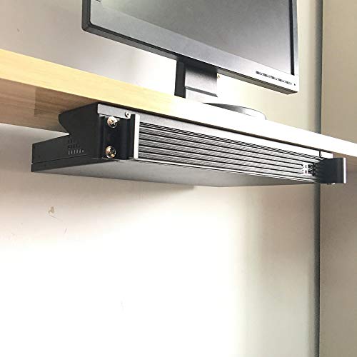 1U Steel Vertical Wall Mount Rack for 19" Network Equipments | Horizontal Under Desk PC Mount Bracket (1U90)
