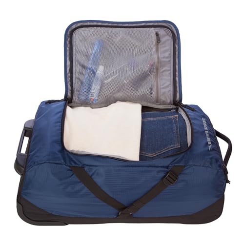 Eddie Bauer Traverse Luggage | Roller Wheels | Telescoping Handle | Travel | Vacation | Ripstop Nylon - Medium Indigo, 22" - color: Medium Indigo, size: 22"