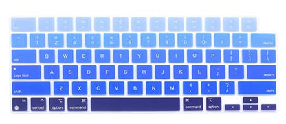 Keyboard Skin Compatible for 2026 MacBook Neo 13" A3404, Air 15.3" 13.6" M5 M4 M3 M2 A3448 A3241 A3114 A2941 A3449 A3240 A3113 A2681, MacBook Pro 14 16 M5 M4 M3 M2 M1 A3426 A3427 A3434 (Ombre Blue) - color: Ombre Blue