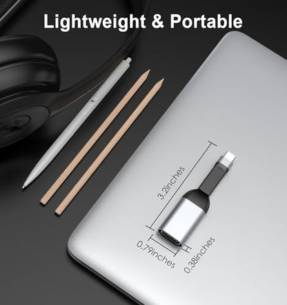USB-C to hdmi Compact Adapter,Typec Phone to TV Screen mirroring 4K@60Hz 2K@144Hz 1080P,Compatible for iPhone 17/16/15,iPad,Galaxy,MacBook,iMac,Dell,Surface Book,Laptop,Thunderbolt