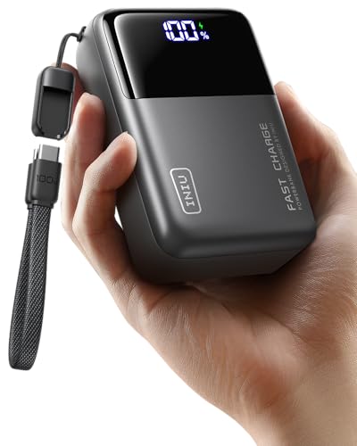INIU Laptop Power Bank, Smallest 25000mAh 100W Fast Charging Battery Pack | USB C-Cable, Flight-Safe, Travel Essentials, Portable Charger for MacBook Pro, Dell, Steam Deck, iPhone etc, Metallic Black - color: Metallic Black