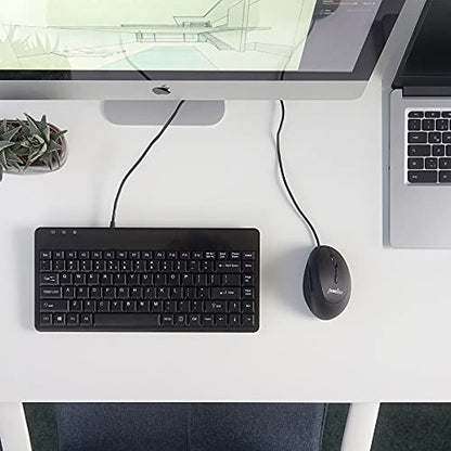 Perixx PERIMICE-519 Wired Ergonomic Vertical Mouse - Portable Small Design - 105x67x58 mm - Right Handed Black - style: Wired Black