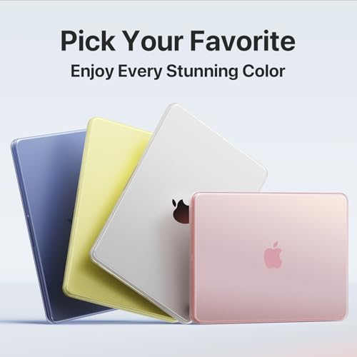 Soonjet for MacBook Neo 13 inch Case 2026 A3404 Hard Shell + Keyboard Cover | Official Blush Clear, Anti Scratch & Fingerprint, Pink Matte, Protective Mac Laptop Cover, Thin & Lightweight, Plastic - color: Frost Blush