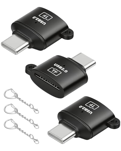 Micro SD Card Reader,SD Card Reader to USB C,Type c to TF-Card Reader Compatible with Micro SDXC,Micro SDHC,Micro SD,Phone,Pad,Laptop (3-Pack) - color: Type c to TF-Card Reader