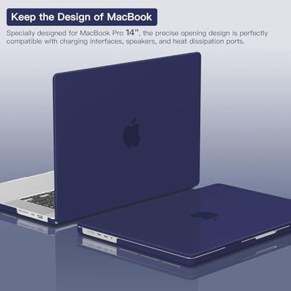 CISSOOK Case Compatible with MacBook Pro 14 inch M5 M4 M3 M2 M1,Hard Shell Case Keyboard Cover for MacBook Pro 14 A3434 A3112 A3185 A3401 A2918 A2992 A2779 A2442, Matte Navy Blue - color: Matte Navy Blue