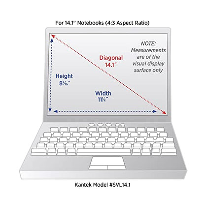 Kantek Secure-View Blackout Privacy Filter for 14.1-Inch Standard Notebooks (Measured Diagonally - 4:3 Aspect Ratio), Anti-Glare, Anti-Blue Light (SVL14.1) - style: 14.1" Standard