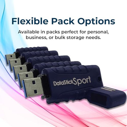 Water Resistant 32GB DataStick Sport by Centon, 5 Pack, USB 3.2 Gen1 Flash Drive Memory Stick for Storage and Backup - size: 32 GB, style: Pack of 5