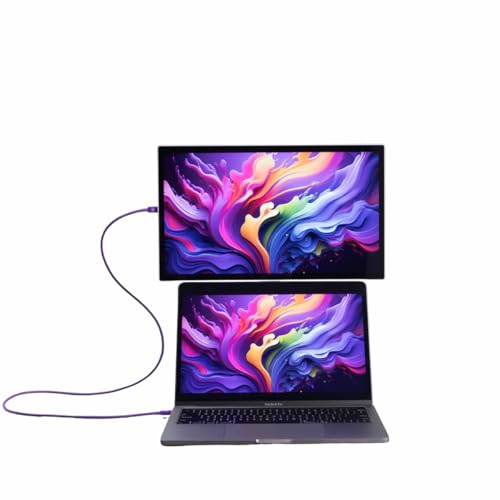 Espresso Lite 15 Portable Monitor (Black) – 15.6” Full HD USB-C Display, Single-Cable Power, Ultra-Light Travel Monitor for Laptop, iPad & USB-C Devices - color: Black