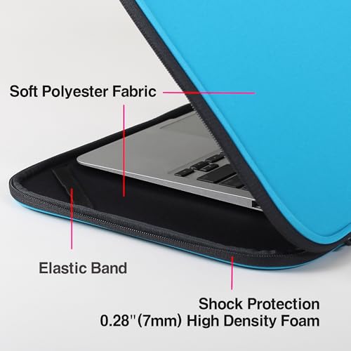 Laptop Sleeve 16 Inch Foldable Slim Case Lightweight Bag Notebook Computer Carrying Flip Cover (Blue) - color: Blue, size: 16 Inch