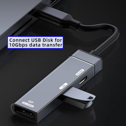 chenyang USB C Hub,3 in 1 USB C to Displayport 4K@120hz/USB 3.0 10Gbps/USB C PD 60W Charging Multi-Port Adapter - style: Displayport PD 60W