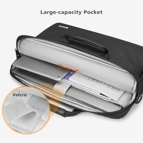 NIDOO 14-15 inch Laptop Shoulder Bag Briefcase Messenger Sleeve for 15" MacBook Air M2 / 15" Surface Laptop 5 4 3/16" MacBook Pro M3 M2 M1 / 15" Dell Latitude 5540/15" Lenovo ThinkBook 15 Gen 4 - color: Black, size: 14 - 15 inch