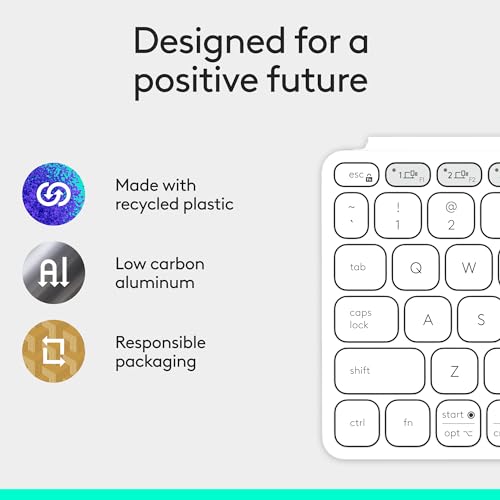 Logitech Keys-to-Go 2 Portable Bluetooth Keyboard - Pale Grey | Built-in cover, slim and compact, for tablet, Windows, Android, Linux, iPad, iPhone, Mac, Apple TV - color: Pale Gray, style: Keys-To-Go 2