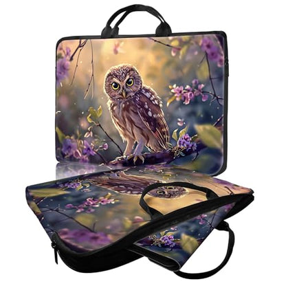 Laptop Bag,14 15 15.6 inch Laptop Case Sleeve,Computer Sleeve with Handle for Women Men,Carrying Case for MacBook,Dell,Lenovo,Notebook Computer,Cute Owl Purple - color: Cute Owl Purple